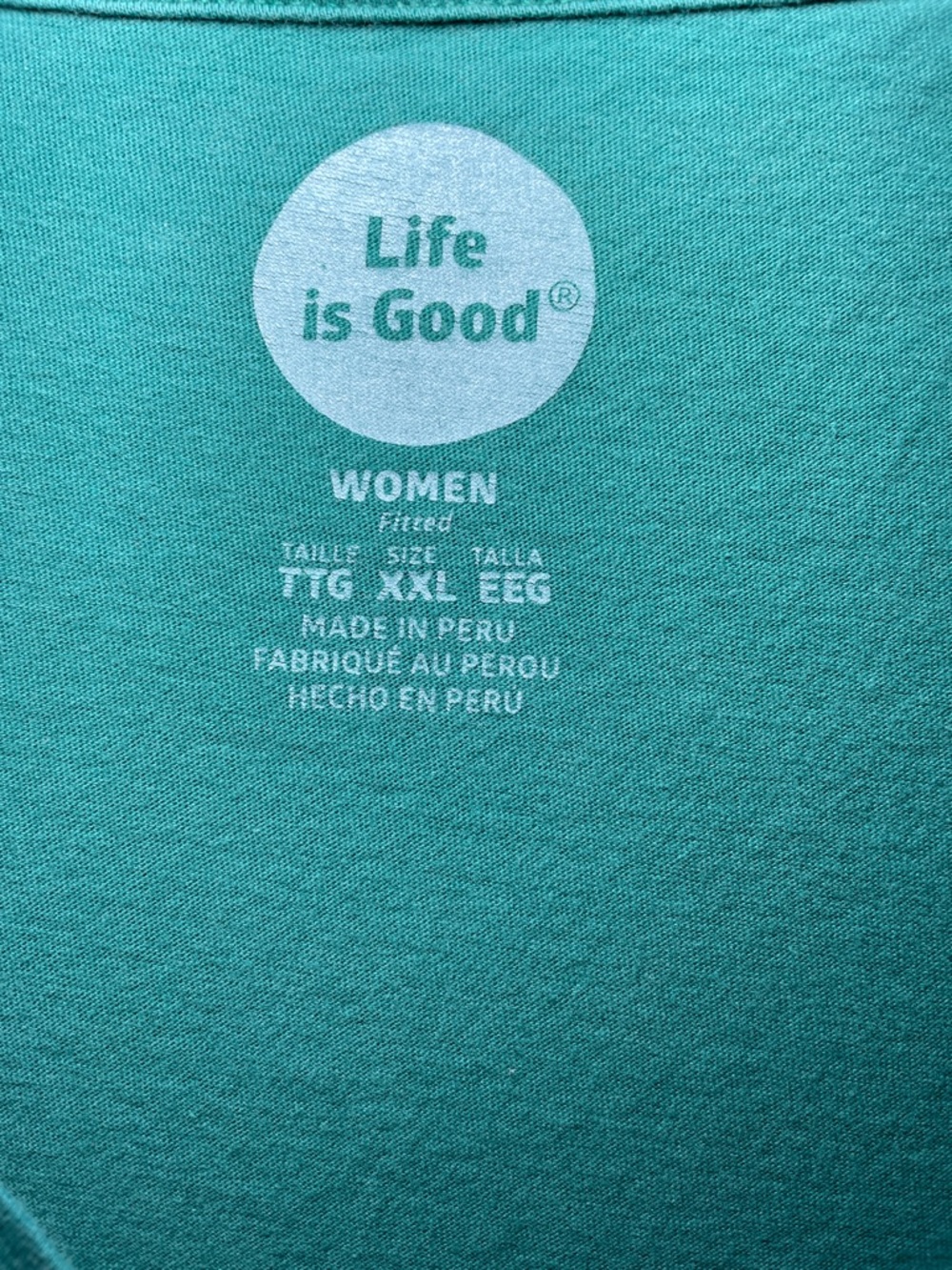 EUC- Vintage Women's Life is Good SS V Neck Graphic Tee - Picture 3 of 10